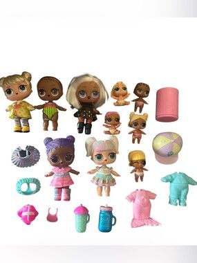 10 L.O.L. Surprise! Dolls + 10 Accessories/Outfits